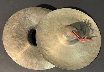 Cymbales gong ancienne chinoise en cuivr...