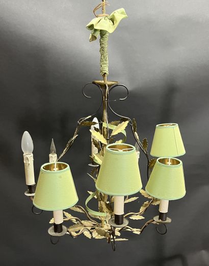 Lustre couronne de lauriers à 8 bras de ...