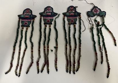 CHINE - Vers 1900 - Pendentif en émail avec...