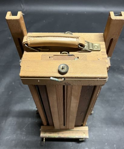 Chevalet de peintre portatif avec boite de...