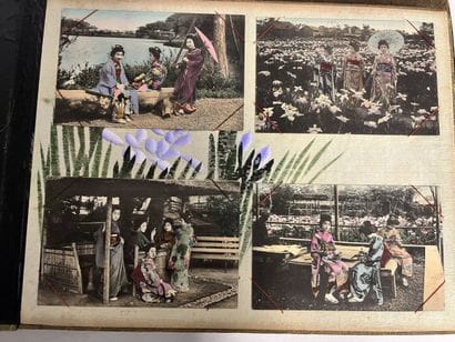 Grand Album en laque vers 1900 entièrement...