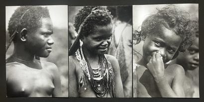 AFRIQUE. 3 photographies d'enfants vers 1950....