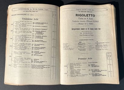 Catalogue des disque PATHÉ, double face,...