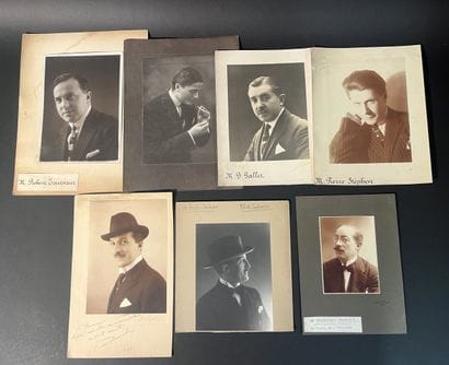 Photographs. 7 photographs of theater actors...