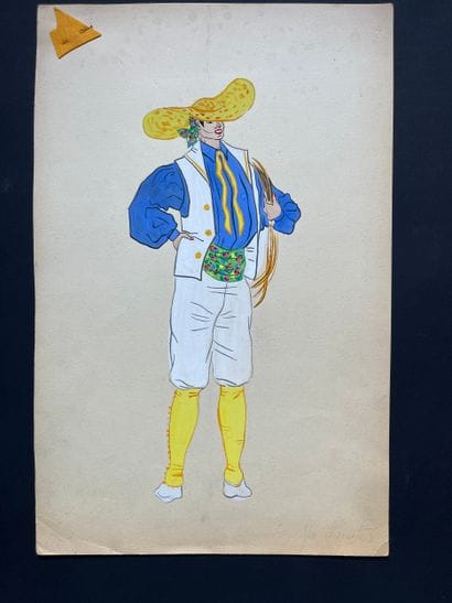 MARTINEZ, George. Operetta. 2 gouaches and...
