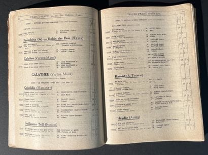Catalogue des disque PATHÉ, double face,...