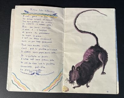 Livret amicorum manuscrit avec plusieurs...