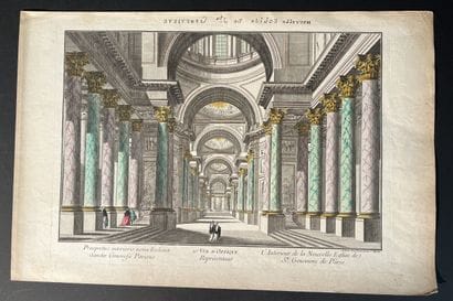 Vue d'optique du XVIIIe siècle représentant...
