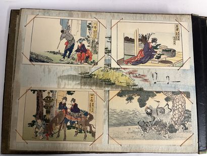 Grand Album en laque vers 1900 entièrement...