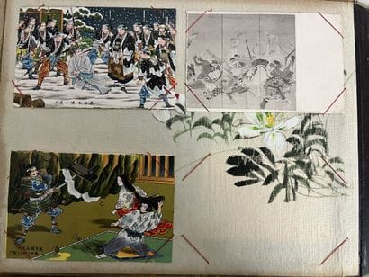 Grand Album en laque vers 1900 entièrement...