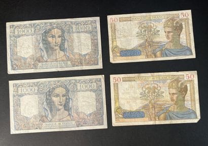 Billets de Banque. France. Ensemble de 2...