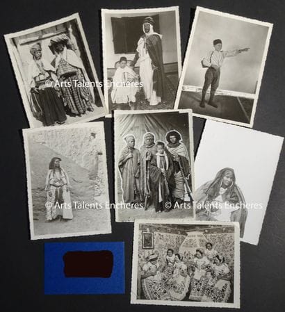 ALGERIE. 7 photographies. Tampon de l'office...