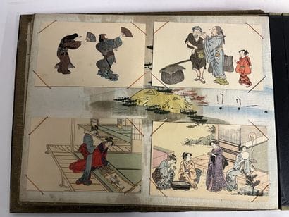 Grand Album en laque vers 1900 entièrement...