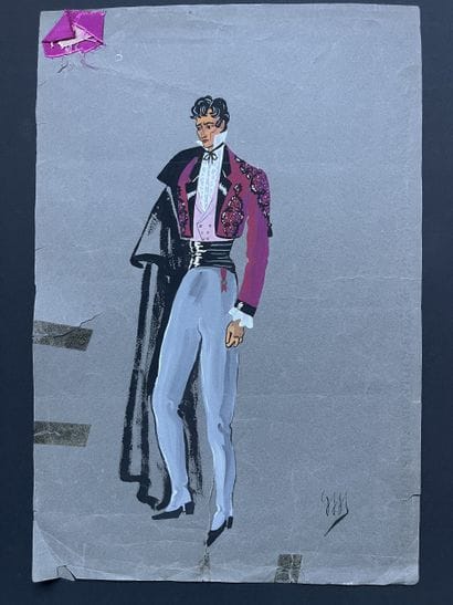 MARTINEZ, George. Operetta. 2 gouaches and...