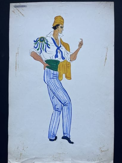 MARTINEZ, George. Operetta. 2 gouaches and...
