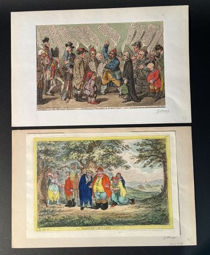 GILLRAY, James. A set of 8 satirical engravings...