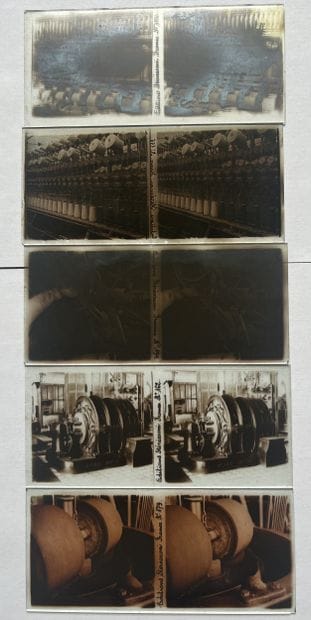 FILATURE vers 1900. Ensemble de 5 plaques...