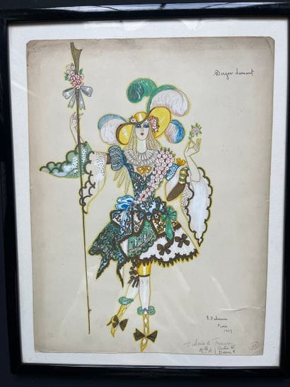 DALMAU.R. Costume design depicting 