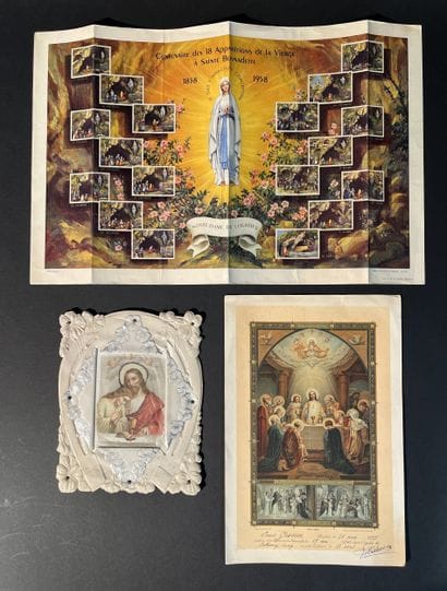 RELIGION. Ensemble de 3 documents dont certificat...