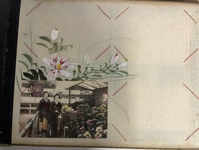 Grand Album en laque vers 1900 entièrement...