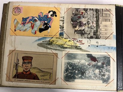 Grand Album en laque vers 1900 entièrement...