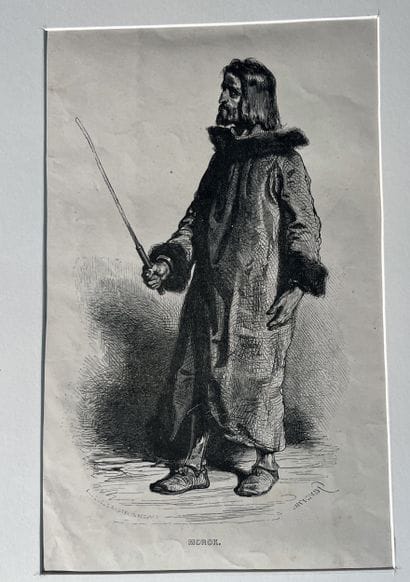 A set of 6 assorted vintage etchings, including...