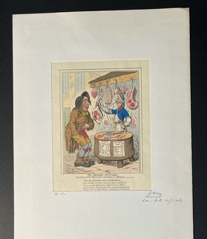 GILLRAY, James. A set of 8 satirical engravings...