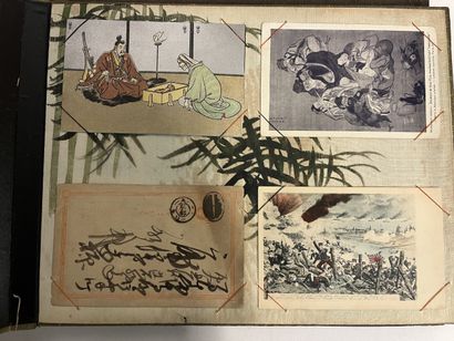 Grand Album en laque vers 1900 entièrement...