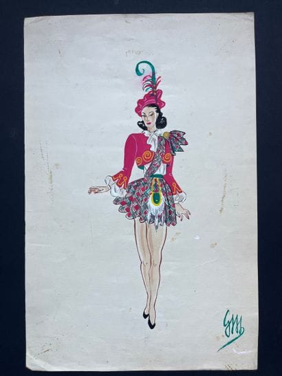 MARTINEZ, George. Operetta. 2 gouaches and...