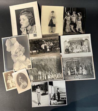 Photographs. 23 photographs of theater actresses...