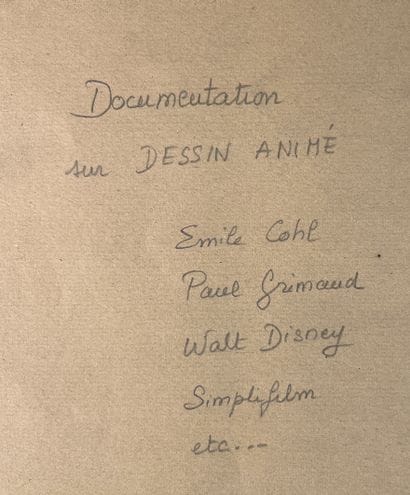 WALT DISNEY. ( 1901-1966). Dossier sur les...