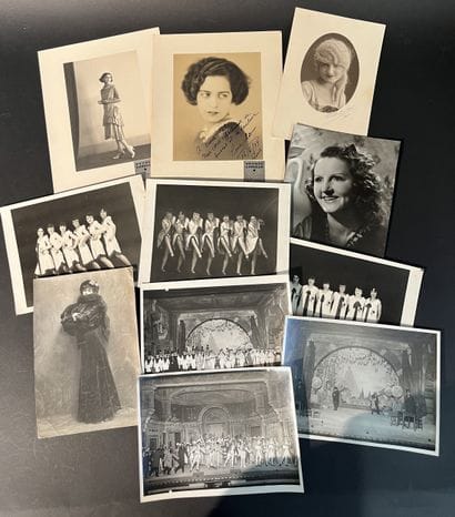 Photographs. 23 photographs of theater actresses...