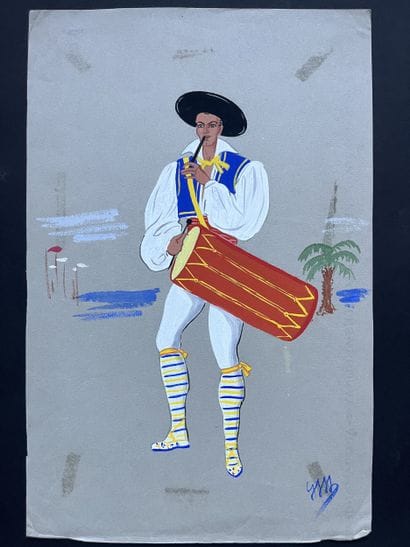 MARTINEZ, George. Operetta. 2 gouaches and...
