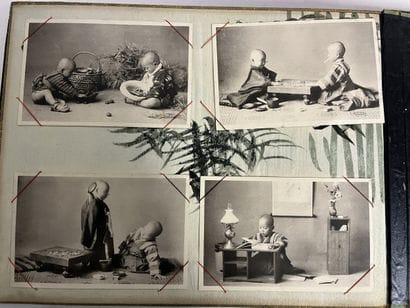 Grand Album en laque vers 1900 entièrement...