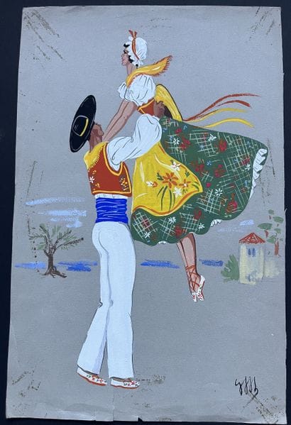 MARTINEZ, George. Operetta. 2 gouaches and...