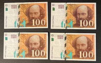 Billets de Banque. France. Ensemble de 4...