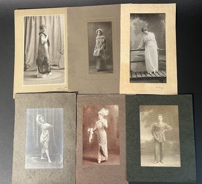Photographs. 8 photographs of theater actresses...