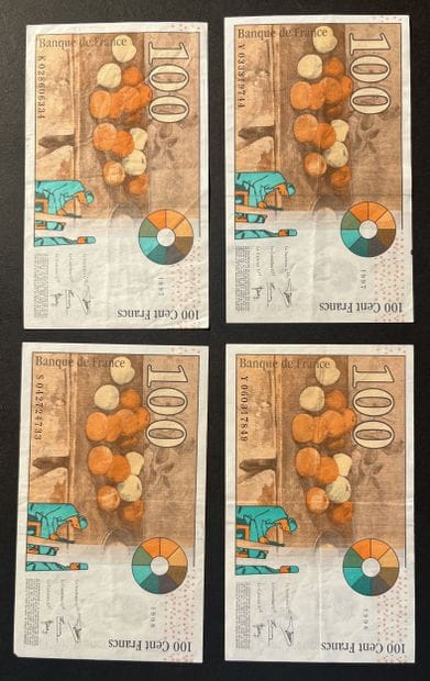 Billets de Banque. France. Ensemble de 4...