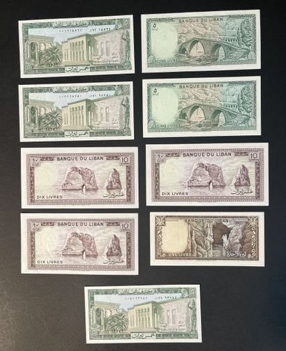 Billets de Banque. Ensemble de 9 billets...