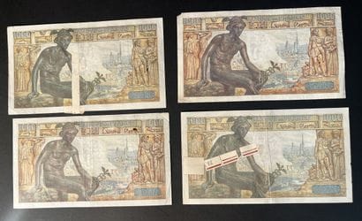 Billets de Banque. France. Ensemble de 4...
