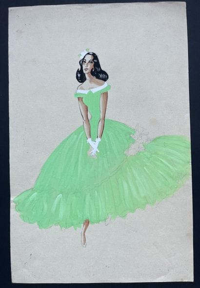 MARTINEZ, George. Operetta. 2 gouaches and...