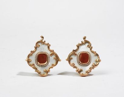 FABERGE
Paire de cadres photographiques en...
