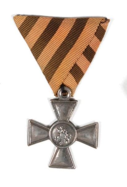 LOT DE 2 CROIX DE SAINT GEORGES en argent,...