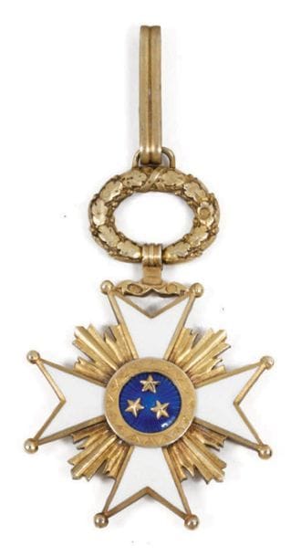 CROIX DE COMMANDEUR DE L'ORDRE DES 3 ÉTOILES...