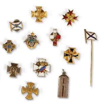 LOT DE 11 RÉDUCTIONS de croix de régiments...