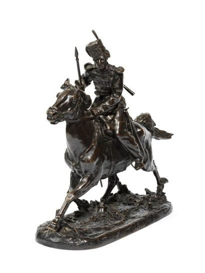 Eugène LANCERAY (1848-1886)

Cosaque chargeant
Bronze...