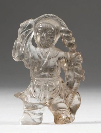CHINE - XIXe siècle
Petite statuette en cristal...
