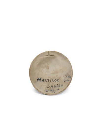 MÉDAILLON en biscuit figurant MARTIROS SARYAN...