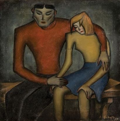 Lev SCHULTZ (1897-1970)

Jeune couple enlacé...