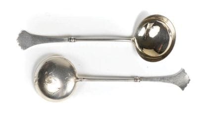 DEUX CUILLÈRES À CAVIAR en argent russe 84...
